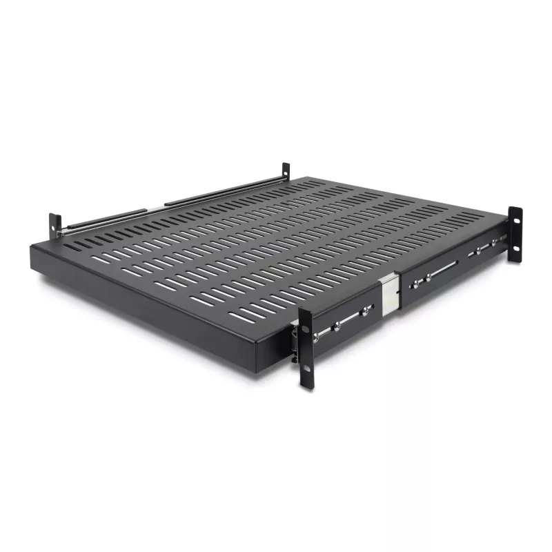 StarTech.com 2U uitschuifbare serverrack-legplank - 20 to 30in verstelbare montagediepte - geperforeerd - 50lb - heavy duty universele 19” rack-legplank voor apparatuurrack - 24in diep