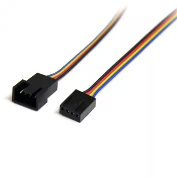 StarTech.com 12 inch 4-pins ventilatorstroomverlengkabel - M/F, Molex (4-polig), Molex (4-polig), 0,305 m, stekker, bus, recht