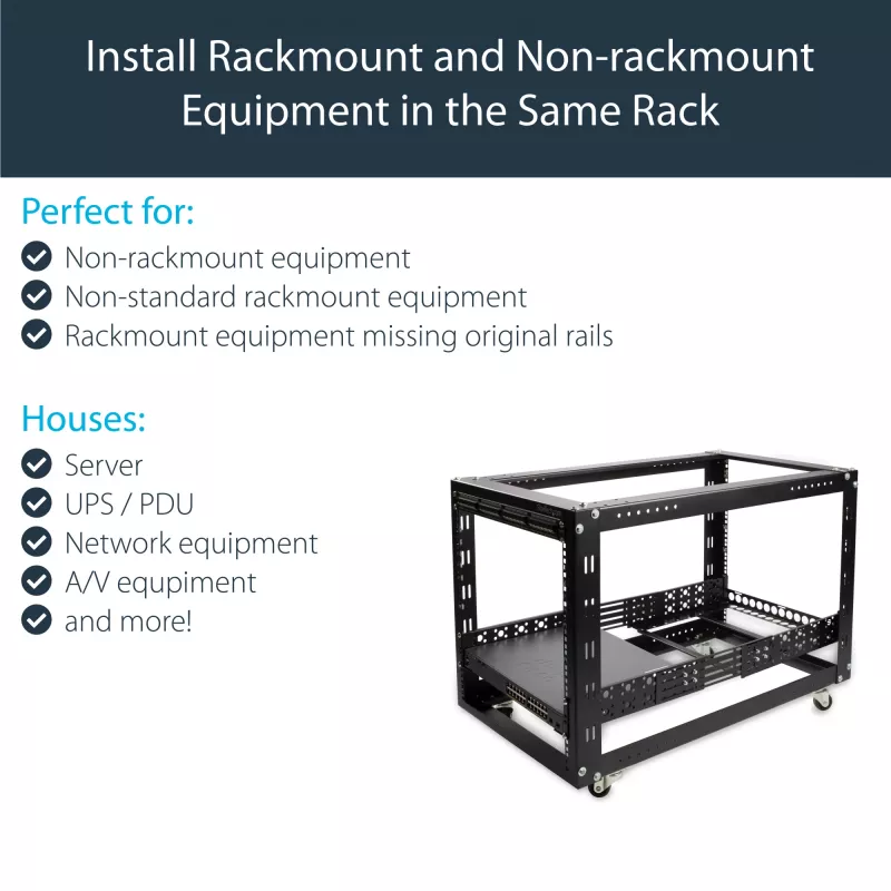 StarTech.com 2U vaste 19-inch universele serverrack-rails met verstelbare diepte