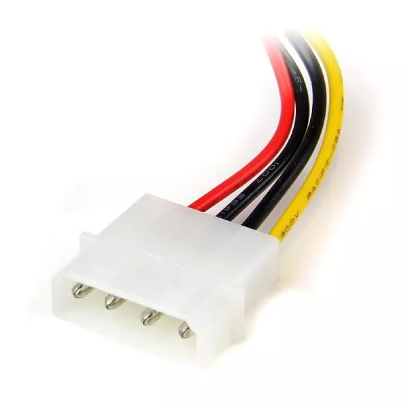 StarTech.com 6in 4-pins LP4 naar links haaks SATA stroomkabel-adapter