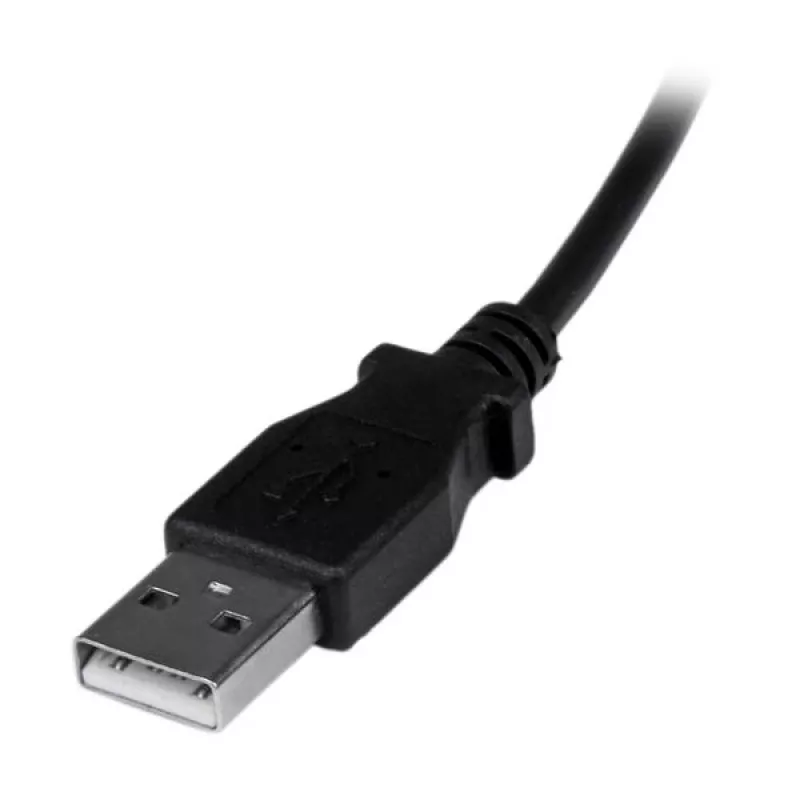 StarTech.com 2m Micro-USB-kabel - A naar haakse Micro-B, 2 m, USB A, Micro-USB B, USB 2.0, 0,48 Gbit/s, zwart