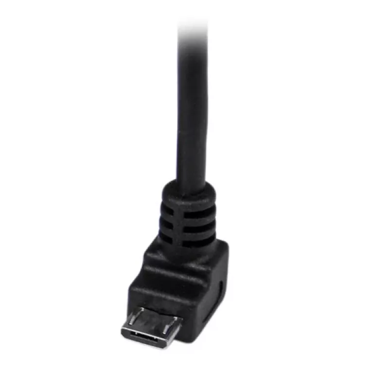 StarTech.com 2m Micro-USB-kabel - A naar haakse Micro-B, 2 m, USB A, Micro-USB B, USB 2.0, 0,48 Gbit/s, zwart