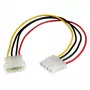StarTech.com 12in LP4 stroomverlengkabel - M/F, Molex (4-polig), Molex (4-polig), 0,304 m, stekker, bus, recht
