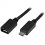 StarTech.com USBUBEXT50CM Micro-USB verlengkabel M/F, 0,5 m (20 inch), Micro-USB B, USB 2.0, zwart