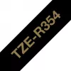 Brother TZE-R354 label goud op zwart
