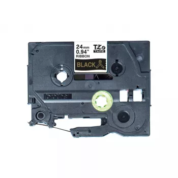 Brother TZE-R354 label goud op zwart