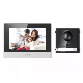 Video-intercom Hikvision DS-KIS602 2 MP 7 inch zwart grijs