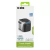 Voeding voor mobiele apparaten SBS Mobile TEADAPT2USBUNI — zwart/zilver, USB-adapter