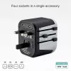 Voeding voor mobiele apparaten SBS Mobile TEADAPT2USBUNI — zwart/zilver, USB-adapter