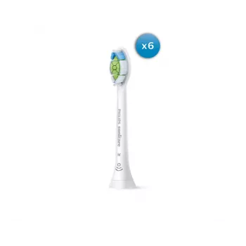 Vervangende borstelkoppen Philips HX6066/87 Optimal White — verpakking met 6 stuks