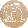 Rondstempel Colop 165225 rubber hout 3 cm diameter