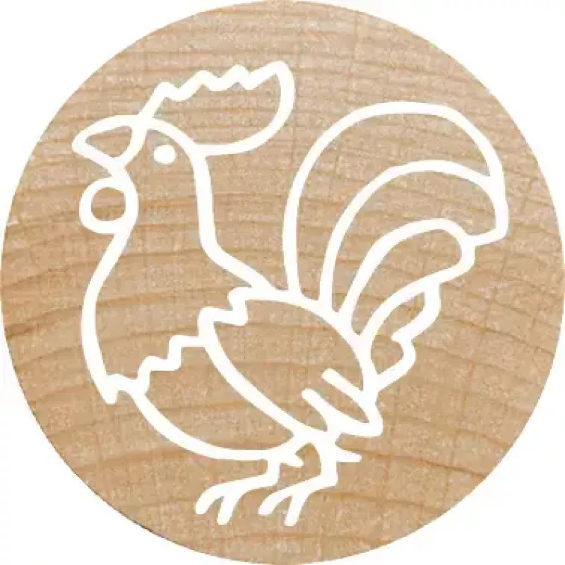Rondstempel Colop 165225 rubber hout 3 cm diameter