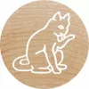 Rondstempel Colop 165225 rubber hout 3 cm diameter