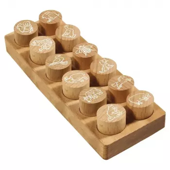 Rondstempel Colop 165225 rubber hout 3 cm diameter