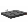 Equip koelventilatoren 19', 1U, 4 ventilatoren, RAL9005 zwart