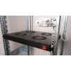 Equip koelventilatoren 19', 1U, 4 ventilatoren, RAL9005 zwart