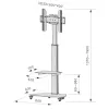 Techly vloerstandaard met opbergwagen TV LCD/LED/Plasma 37-70 inch wit
