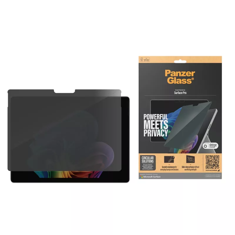 PanzerGlass ® privacy-displayschermfolie Microsoft Surface Pro X | Pro 8 | Pro 9 | Pro 10 | Pro 11th Edition | Ultra-Wide Fit
