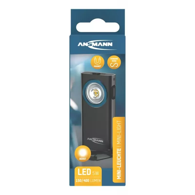 Sleutelhangerzaklamp Ansmann ML400R zwart LED 5W USB-oplaadbaar