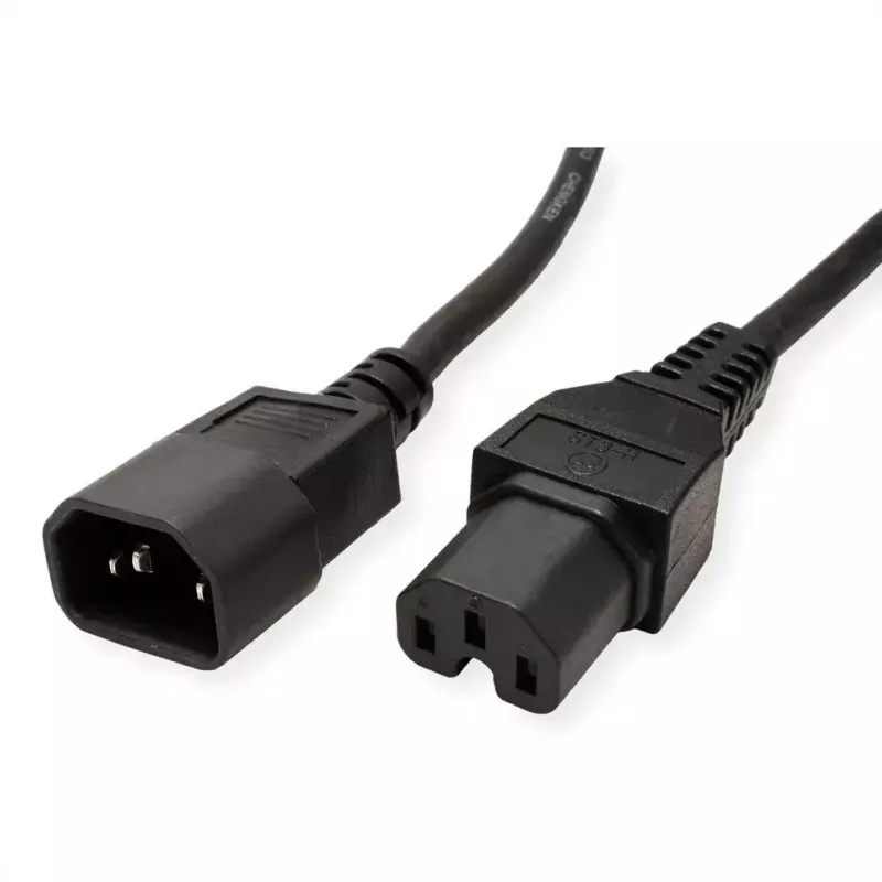 Stroomkabel VALUE 19.99.1123 zwart 3 m C14 C15 koppeling