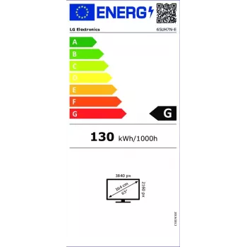 LG 65UH7N-E digital signage flatpanel 165,1 cm (65 inch) LED Wi-Fi 700 cd/m² 4K Ultra HD zwart ingebouwde processor WebOS 24/7