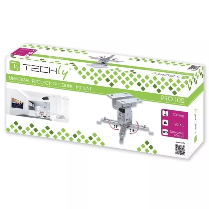 Techly projector-plafondsteun verlenging 130 mm zilver ICA-PM 2S