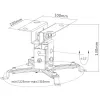 Techly projector-plafondsteun verlenging 130 mm zilver ICA-PM 2S