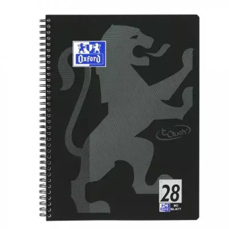 Schrijfblok Oxford 400121610 A4+ 160 vel zwart grijs
