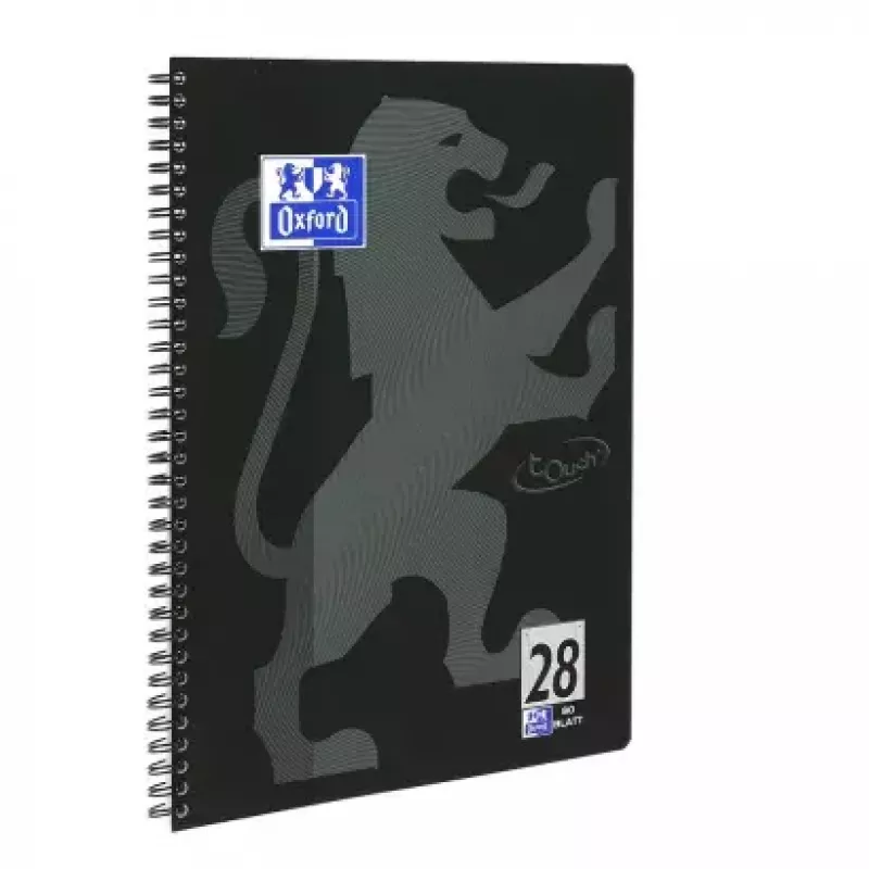 Schrijfblok Oxford 400121610 A4+ 160 vel zwart grijs