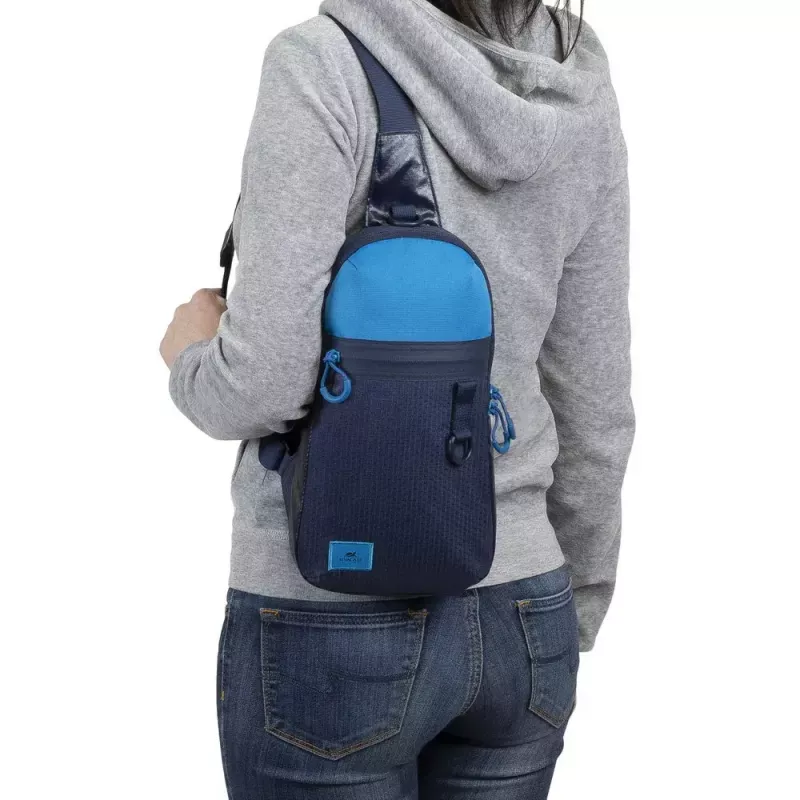 Schoudertas Rivacase Dijon 25,6 cm (10,1 inch) blauw draagbeugel schouderband