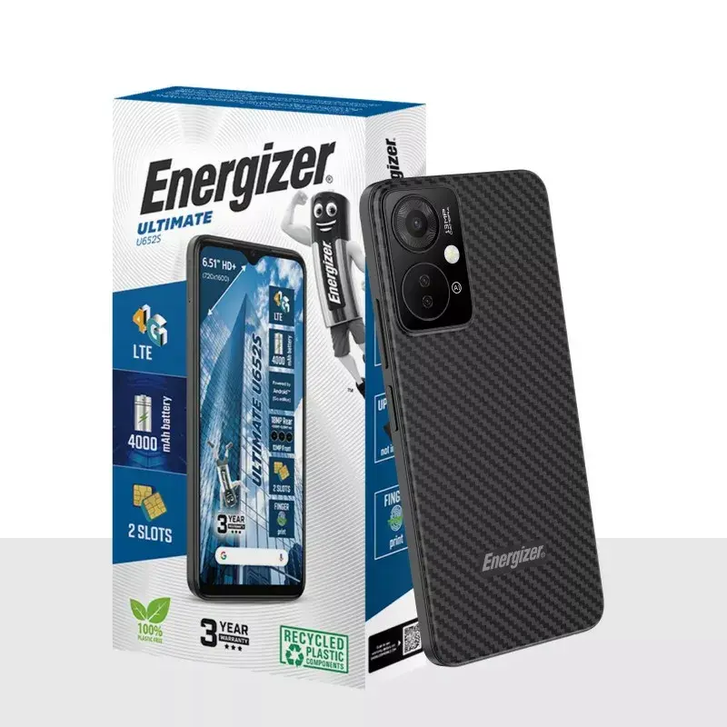 Smartphone Energizer U652SEU, 6,51 inch display, 64 GB opslag, zwart
