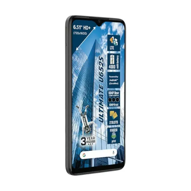 Smartphone Energizer U652SEU, 6,51 inch display, 64 GB opslag, zwart
