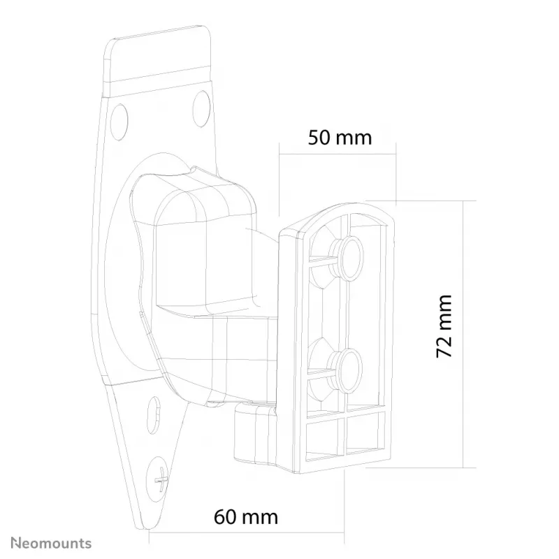 Neomounts NM-WS300zwart Sonos Play3 luidspreker-wandsteun – volledig beweegbaar