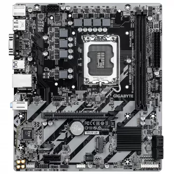 GIGABYTE H810M S2H Moederbord - Intel Core Ultra (Serie 2) CPU's, 4+1+2 fasen VRM, tot 6400MHz DDR5, 1xPCIe 4.0 M.2, 1GbE LAN, USB 3.2 Gen 1