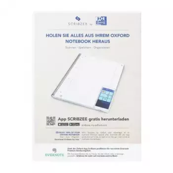 Schrijfblok Oxford 100050356 A4 80 vel geel