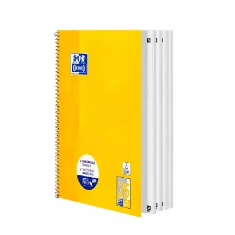 Schrijfblok Oxford 100050356 A4 80 vel geel