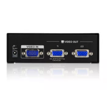 ATEN 2-poorts VGA videosplitter (450 MHz), VGA, 2x VGA, 2048 x 1536 pixel, zwart, metaal, QXGA