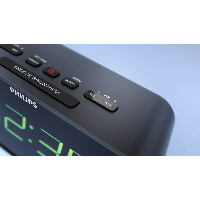 Philips TAR3306/12 wekker digitale wekker zwart
