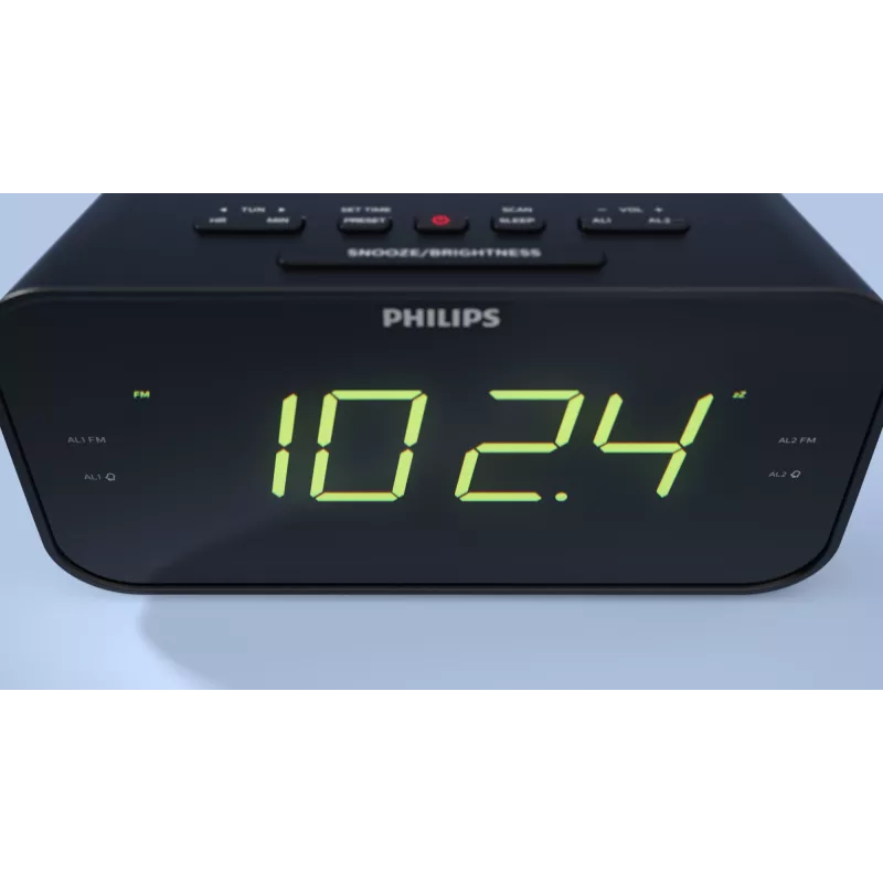Philips TAR3306/12 wekker digitale wekker zwart