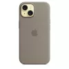 Siliconenhoes Apple iPhone 15 MagSafe Clay Cover bruin