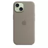 Siliconenhoes Apple iPhone 15 MagSafe Clay Cover bruin