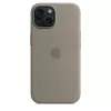 Siliconenhoes Apple iPhone 15 MagSafe Clay Cover bruin
