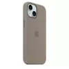 Siliconenhoes Apple iPhone 15 MagSafe Clay Cover bruin