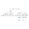 ATEN Altusen SN3002P apparaatserver, 2-poorts RS-232, 100 Mb LAN, montage op bureau, wand of DIN-rail