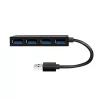 LogiLink USB 3.2 Gen1 4-poorts hub zwart 5000 Mbit/s ABS
