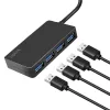 LogiLink USB 3.2 Gen1 4-poorts hub zwart 5000 Mbit/s ABS
