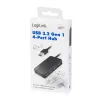 LogiLink USB 3.2 Gen1 4-poorts hub zwart 5000 Mbit/s ABS