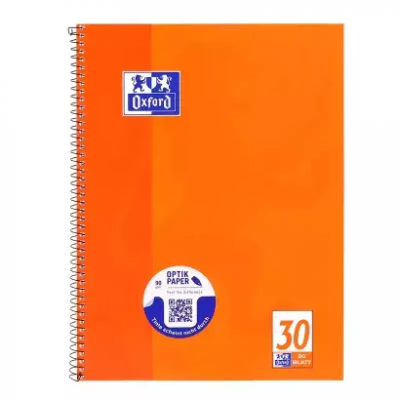 Schrijfnotitieboek Oxford 100050359 A4 80 vel oranje