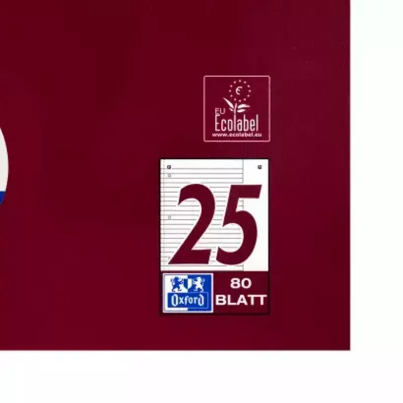 Schrift Oxford 100050355 A4 80 blad bordeaux