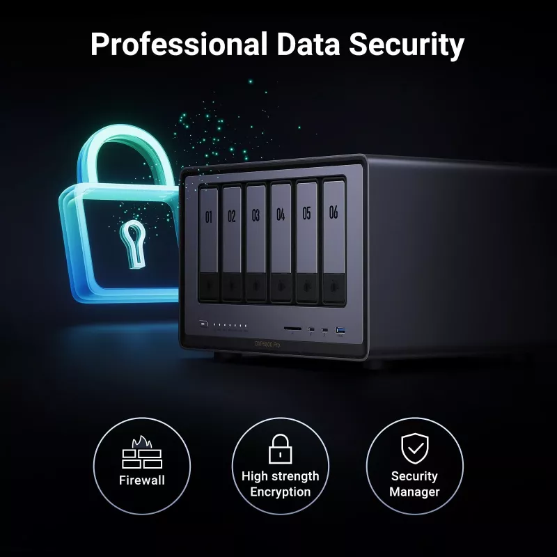 Ugreen DXP6800 Pro NAS Desktop Intel® Core™ i5 8 GB DDR5 Grijs, Zwart